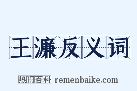 王濂反义词是什么意思的图片